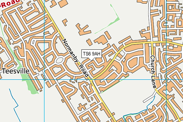 TS6 9AH map - OS VectorMap District (Ordnance Survey)