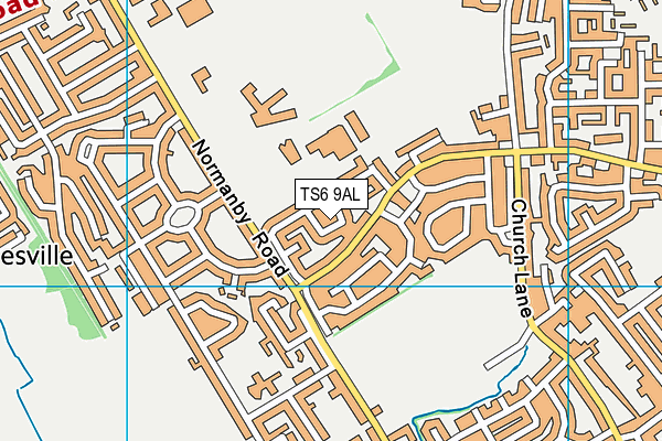 TS6 9AL map - OS VectorMap District (Ordnance Survey)