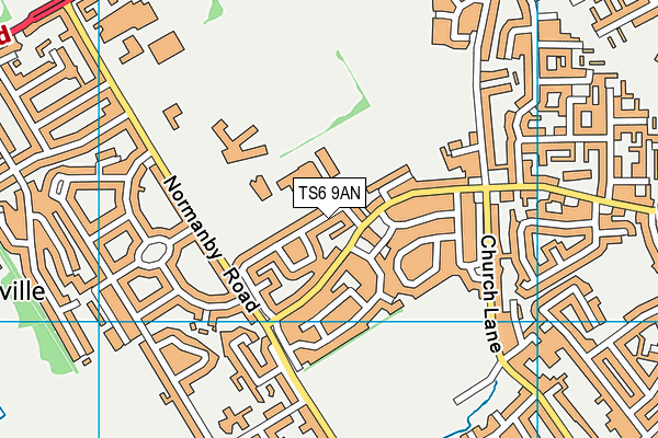 TS6 9AN map - OS VectorMap District (Ordnance Survey)