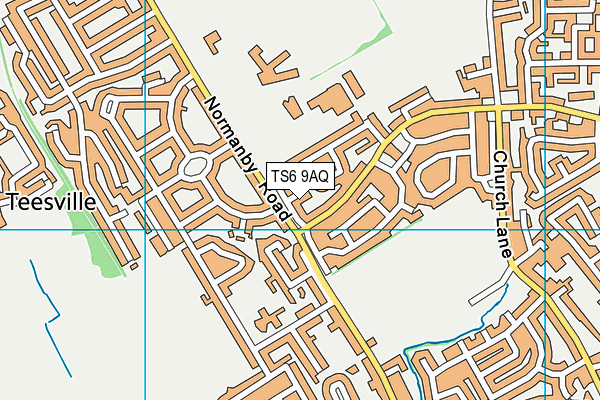 TS6 9AQ map - OS VectorMap District (Ordnance Survey)