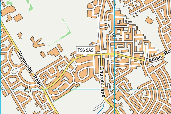 TS6 9AS map - OS VectorMap District (Ordnance Survey)