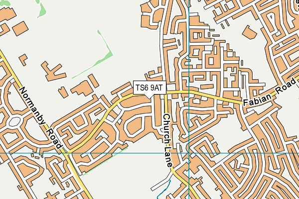 TS6 9AT map - OS VectorMap District (Ordnance Survey)