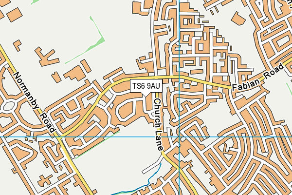 TS6 9AU map - OS VectorMap District (Ordnance Survey)