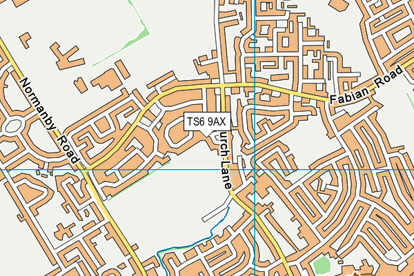 TS6 9AX map - OS VectorMap District (Ordnance Survey)