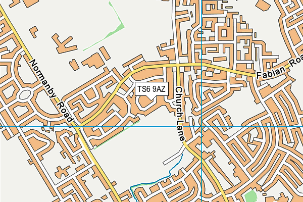 TS6 9AZ map - OS VectorMap District (Ordnance Survey)