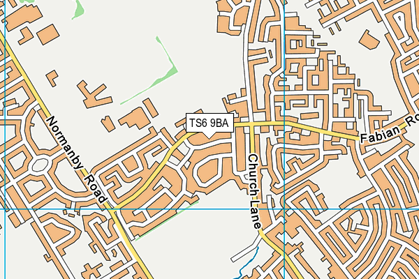 TS6 9BA map - OS VectorMap District (Ordnance Survey)