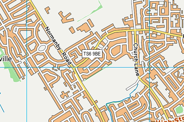 TS6 9BE map - OS VectorMap District (Ordnance Survey)