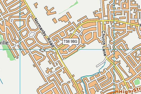 TS6 9BG map - OS VectorMap District (Ordnance Survey)