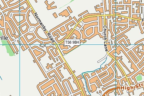 TS6 9BH map - OS VectorMap District (Ordnance Survey)