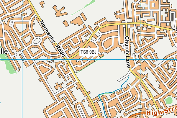 TS6 9BJ map - OS VectorMap District (Ordnance Survey)