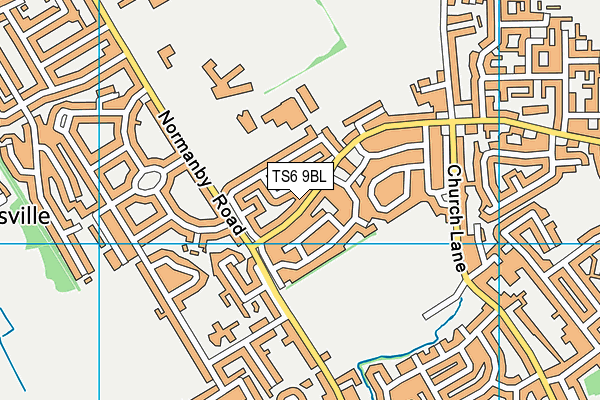 TS6 9BL map - OS VectorMap District (Ordnance Survey)