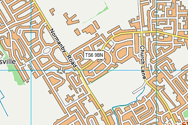 TS6 9BN map - OS VectorMap District (Ordnance Survey)