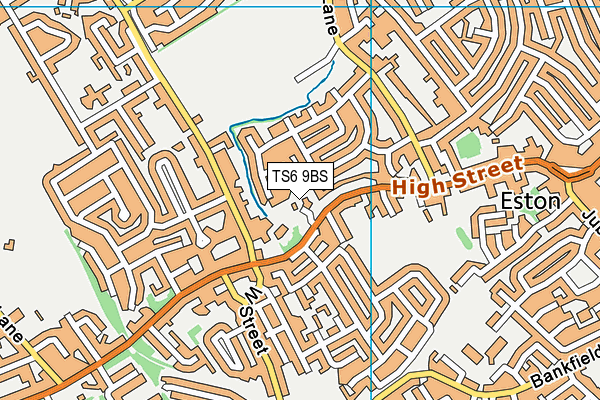 TS6 9BS map - OS VectorMap District (Ordnance Survey)