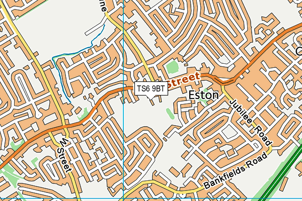 TS6 9BT map - OS VectorMap District (Ordnance Survey)