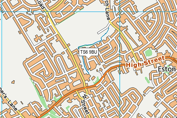 TS6 9BU map - OS VectorMap District (Ordnance Survey)
