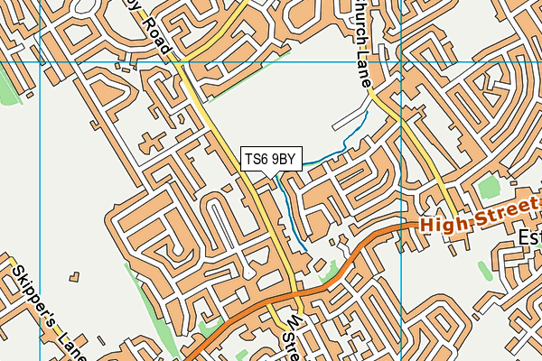 TS6 9BY map - OS VectorMap District (Ordnance Survey)