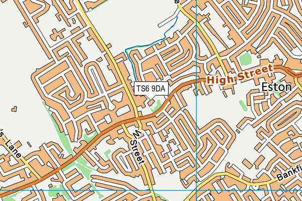 TS6 9DA map - OS VectorMap District (Ordnance Survey)