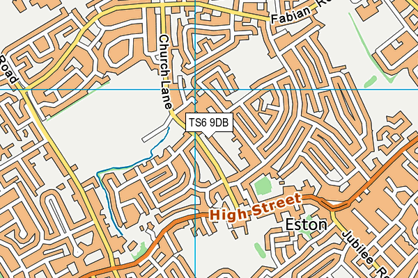 TS6 9DB map - OS VectorMap District (Ordnance Survey)