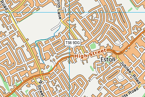 TS6 9DG map - OS VectorMap District (Ordnance Survey)