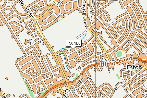 TS6 9DJ map - OS VectorMap District (Ordnance Survey)