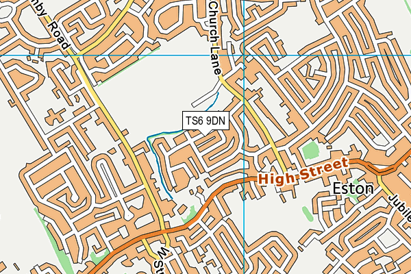 TS6 9DN map - OS VectorMap District (Ordnance Survey)