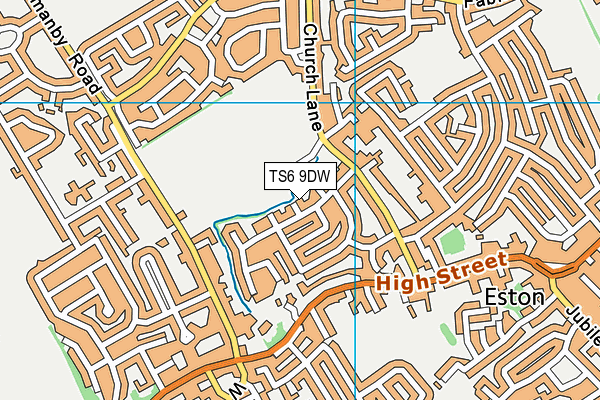 TS6 9DW map - OS VectorMap District (Ordnance Survey)