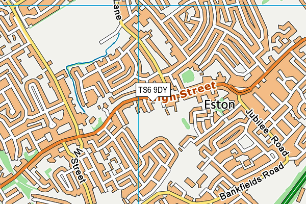 TS6 9DY map - OS VectorMap District (Ordnance Survey)