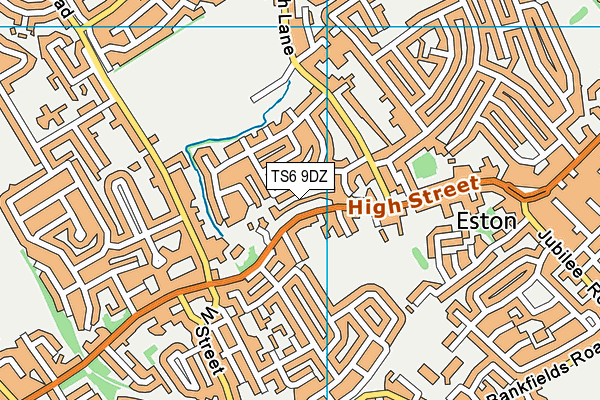 TS6 9DZ map - OS VectorMap District (Ordnance Survey)