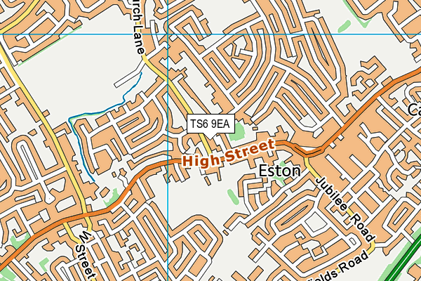 TS6 9EA map - OS VectorMap District (Ordnance Survey)