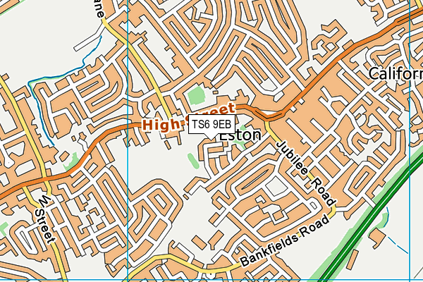TS6 9EB map - OS VectorMap District (Ordnance Survey)