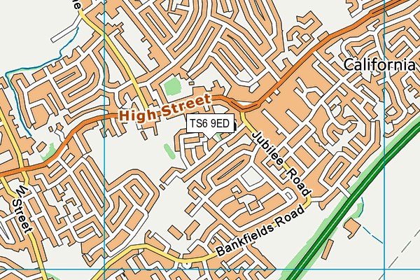 TS6 9ED map - OS VectorMap District (Ordnance Survey)