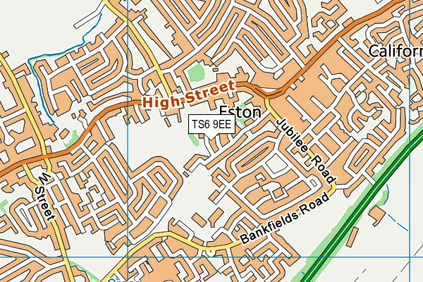 TS6 9EE map - OS VectorMap District (Ordnance Survey)