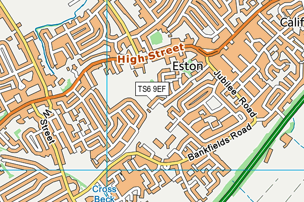 TS6 9EF map - OS VectorMap District (Ordnance Survey)