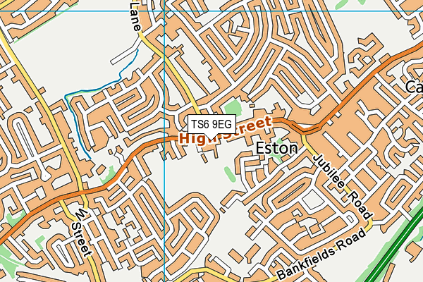 TS6 9EG map - OS VectorMap District (Ordnance Survey)