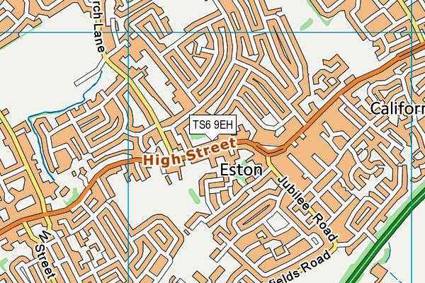 TS6 9EH map - OS VectorMap District (Ordnance Survey)