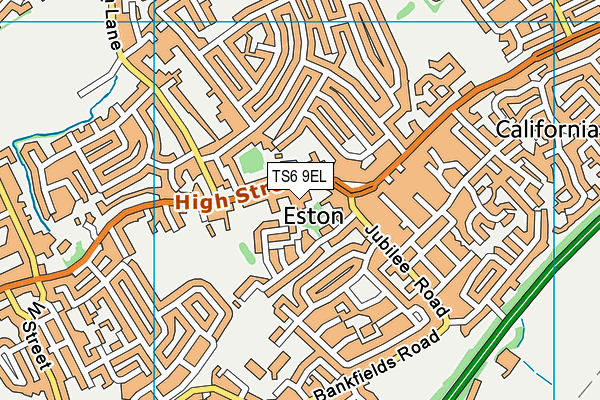 TS6 9EL map - OS VectorMap District (Ordnance Survey)