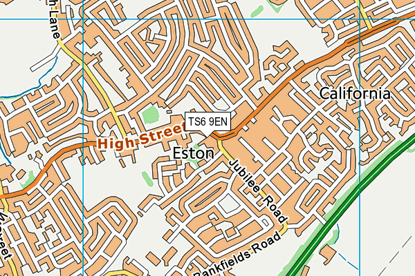 TS6 9EN map - OS VectorMap District (Ordnance Survey)