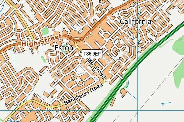 TS6 9EP map - OS VectorMap District (Ordnance Survey)