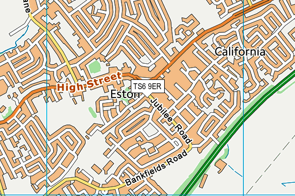 TS6 9ER map - OS VectorMap District (Ordnance Survey)