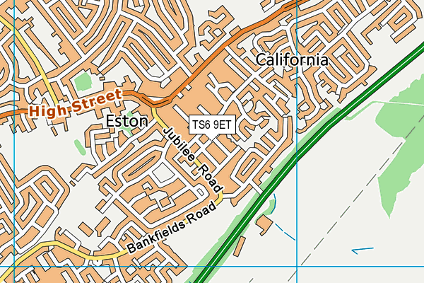 TS6 9ET map - OS VectorMap District (Ordnance Survey)