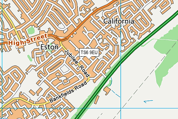 TS6 9EU map - OS VectorMap District (Ordnance Survey)