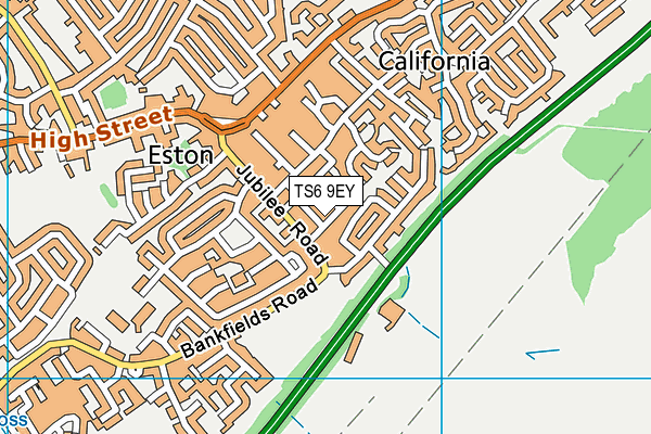 TS6 9EY map - OS VectorMap District (Ordnance Survey)