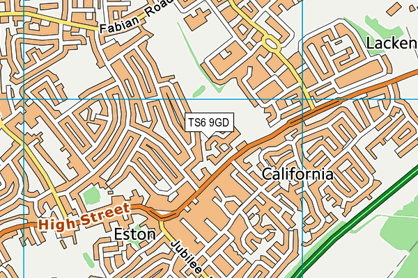 TS6 9GD map - OS VectorMap District (Ordnance Survey)