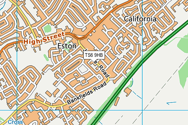 TS6 9HB map - OS VectorMap District (Ordnance Survey)