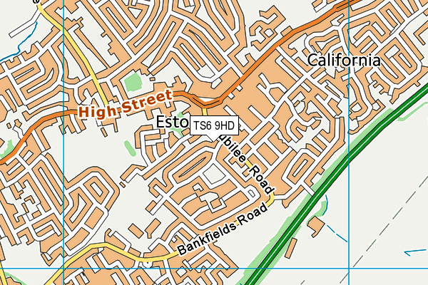 TS6 9HD map - OS VectorMap District (Ordnance Survey)