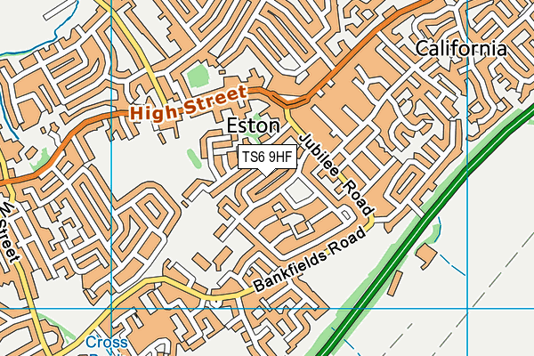 TS6 9HF map - OS VectorMap District (Ordnance Survey)