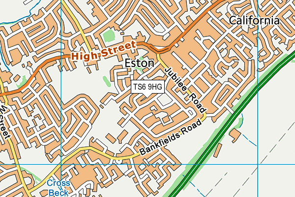 TS6 9HG map - OS VectorMap District (Ordnance Survey)