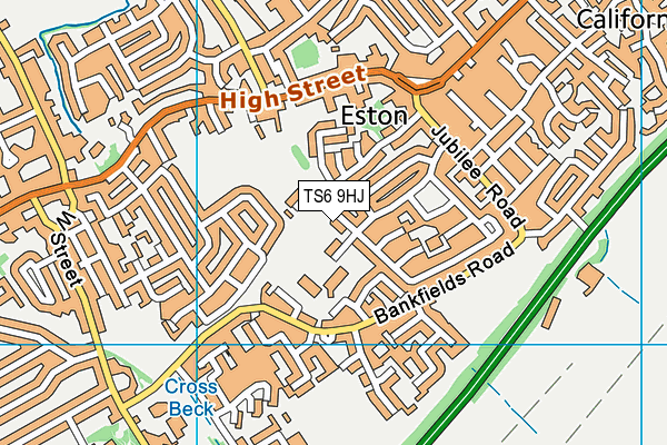 TS6 9HJ map - OS VectorMap District (Ordnance Survey)