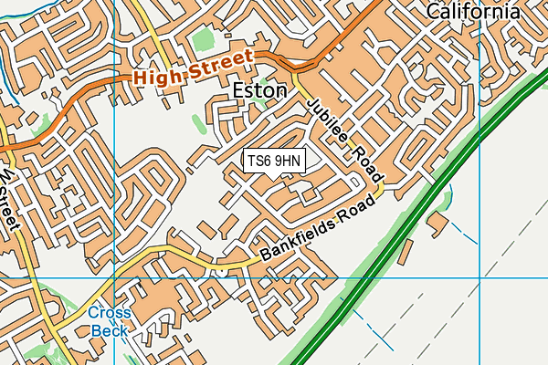 TS6 9HN map - OS VectorMap District (Ordnance Survey)