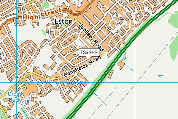 TS6 9HR map - OS VectorMap District (Ordnance Survey)